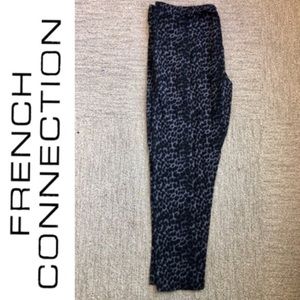 FRENCH CONNECTION Leopard Gray Leggings Small